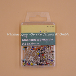 Stecknadeln mit Glaskopf bunt 10g 