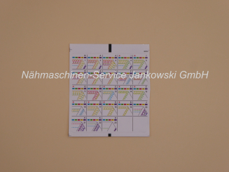 Stichtabelle Greiferklappe für PFAFF OV coverlock 3.0 