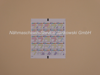 Stichtabelle Greiferklappe für PFAFF OV coverlock 4.0 