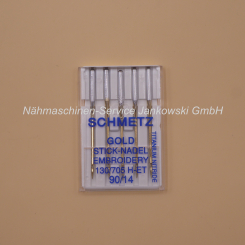 Nadeln Schmetz 130/705 H-ET Stick-Nadeln Gold Embroidery Stärke 90 