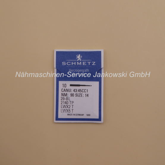 Nadeln Schmetz Industrie Nadelsystem 29-BL , LWx6 T / Stärke 90 