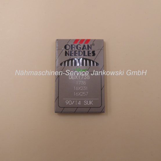 Nadeln ORGAN Industrie Nadelsystem 1738 SUK , DBx1 SUK / Stärke 90 